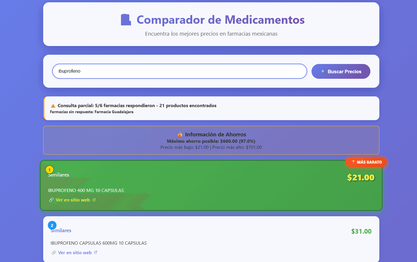 Buscador medicamentos